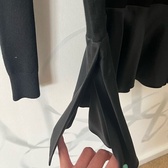 Worth Peplum Black Shirt Size Medium - Picture 2 of 5